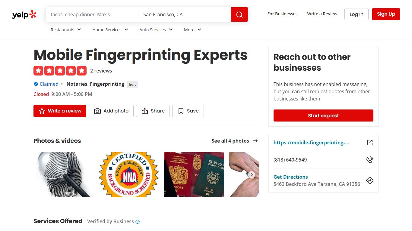 MOBILE FINGERPRINTING EXPERTS - Notaries - Yelp